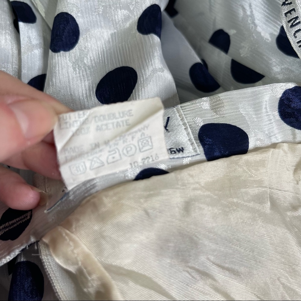 Vintage Givenchy Polka Dot Shimmer Midi Skirt - Picture 12 of 15
